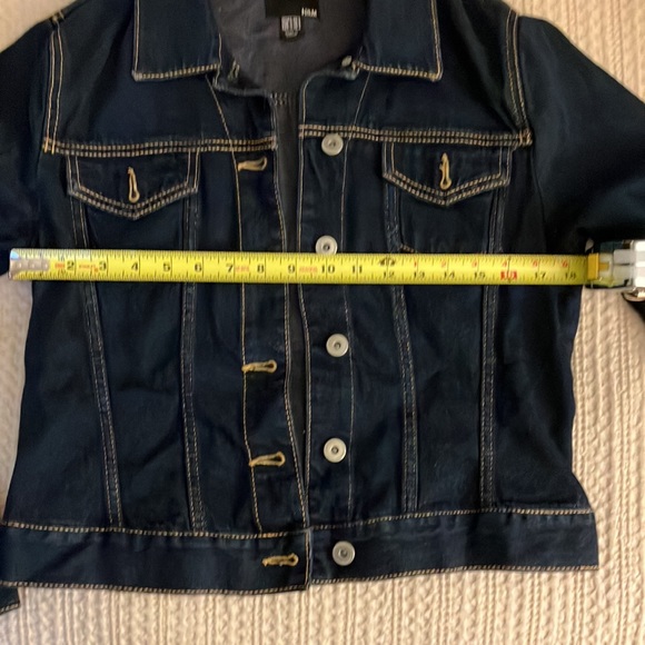 EUC H&M Dark Blue Denim Jacket size Medium - Picture 2 of 8